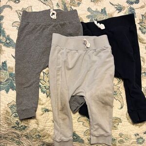 Kids' Gray and Black Jogger Pants Set